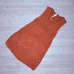 Uncle Frank  crochet knit burnt orange sleeveless sweater dress xsmall Photo 0