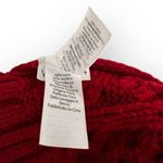 SOIA & KYO NEW DESIGNER AMALIE cable knit WOOL beanie/toque red feather pom pom Photo 5
