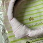 Lele Sadoughi Solid & Stripe x  Knotted Pink Gingham Headband Linen Cotton Blend Photo 4