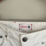 Sundry Anthropologie  White High Rise Rainbow Trim Pants Size 25 Photo 5