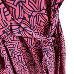 Motherhood Maternity Navy Blue Pink Short Sleeve Jersey Knit Wrap Dress Size S Photo 2