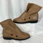 Vtg 1985 EUC Bloomingdale's Women's Tan Leather Boots Made in France Sz 8 w/ Box Photo 1