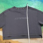 Just Strong / Charcoal Oversized Athletic Cropped Top Tonal Photo 5