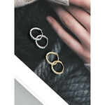 Boutique Unisex Turquoise White Gold Sterling Silver Hoop Earrings, 9mm‎ Photo 9