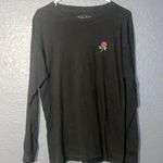 Eighty Eight  Long Sleeve shirt printed rose size medium lack unisex m trendy Photo 2