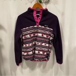 Lands End soft cozy pink purple 1/4 snap fleece pullover pockets Size undefined Photo 8