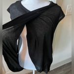 IRO  Black Asymmetrical Short Sleeve T-Shirt Photo 2