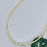 Handmade Cream Wax Green Elephant Necklace Photo 4