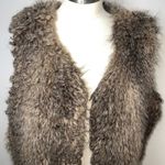 New York & Company Faux Fur Vest L/XL Brown Soft Plush Shaggy Winter Layer Size L Photo 7