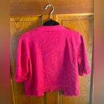 Verve Ami Women's Hot Pink Cropped Cardigan Sweater, short sleeve, size L Photo 5