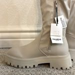 Pull & Bear NWT-  Off White Over The Knee Chunky Heel Boots Photo 1