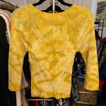 Free People 🍁 Rory Tie Dye Printed 3/4 Sleeve Henley Buttered Up Top Sz S Photo 5