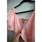 & Other Stories & Other Stories Light Pink Floral Puff Sleeve Linen Blend Mini Dress Size 2 Photo 6