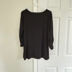 Susan Graver Women Black Liquid Knit Keyhole Blouse Size 1X Feminine Slinky Photo 6