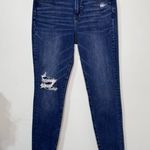 American Eagle Dream Jeggings High Rise Skinny Jeans Distressed Frayed Size 8 Photo 2