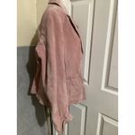 wilson's leather  Jacket Womens XL Pink Suede Blazer Pelle Studio Rosette 2 Button Photo 2
