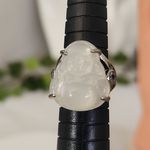 Boho Silver White Buddha Ring Size 7 Photo 5