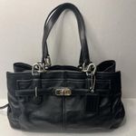 Coach Handbag Chelsea Jayden Black Patent Leather Turn Lock Carryall Satchel Y2K Photo 0