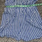 Body Glove  size XL striped shorts jumpsuit blue & white ruffle top off shoulder Photo 3