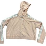 Adidas  Originals Adicolor 3-Stripe Cropped Hoodie Soft Coral/Pink Women’s Sz S Photo 2
