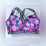 BEBE SPORT Women’s Plus Size Floral Sports Bra Pink Photo 1