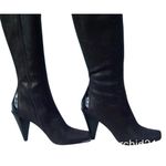 Donald Pliner Expresso Suede Croc Leather Boot New Water Resistant New NIB $495 Brown Size 8 Photo 10