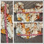 Red Dress Boutique Red Dress Gently Love Ivory Floral Print Crop Top Puff Sleeves White Rust L Photo 9