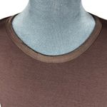 Bebe Y2K Dress Sz Small Brown Silk Trim Puff Sleeve Goblincore Fairy Vintage USA Photo 8