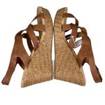 Jellypop  Sandals Platform Wedge Memory Foam Springs Cognac Distress 11M New Photo 3