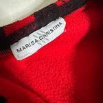 Vintage Ugly Christmas Santa Whip Stitch Qtr Zip Fleece Sweatshirt Size M Photo 5