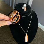 Contemporary Jewelry Set Necklace, ring and bracelet Silver Photo 0