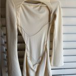 Camila Coelho  Elena Mini Dress in Ivory white long sleeve cutout dress Photo 3