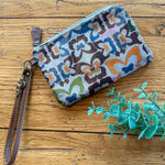 Mariposa Gray Coated Canvas Butterfly Zip Around Wallet Wristlet Photo 0