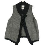 Foxcroft  sweater vest.  Black/gray twill. Medium Photo 0