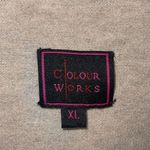 Colour Works Women's Embroidered Floral Long Sleeve‎ Pullover Sweater Tan XL Photo 5