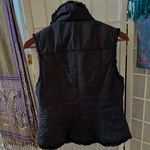 CAbi Black Reversible Faux Fur Lined Full Zip Jacket Vest Photo 4