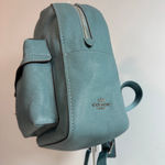 Coach 14468 Campus Leather Backpack Teal Authenticated Photo 7
