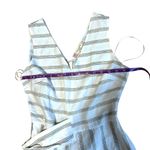 Ted Baker Linen Zelma cropped striped vneck linen blend jumpsuit US 6 EUC Photo 3