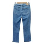 Paige  Denim Colette Crop Flare Raw Hem Jeans Shoreside Medium Wash Size 27 | 4 Photo 2