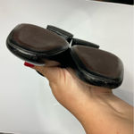 ZARA black faux patent leather dress shoes block heels double strap women’s 41 Photo 4