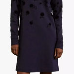 BODEN | Navy Blue Jasmine Sweatshirt Dress Sz 12 Photo 0