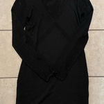 Poof! Women's Black Net Long Sleeve Bodycon Mini Dress Size M/L Punk Goth Cocktail Photo 0