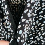 The Kooples Short Sleeve Wrap Patterned Mini Wrap Dress in Blue and Black Size 0 Photo 6