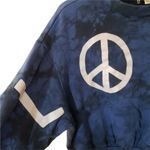 Divided  H&M Love Peace Cropped Tie Dye Sweatshirt Photo 3
