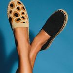 Deltan • Hensley Flyknit Espadrille leopard animal print flat slip on knit Size 7 Photo 1