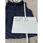 New Balance  Womens Navy Quilted Puffer Vest Metallic Silver Collar Zip Pockets M Photo 4