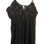 Babydoll Black Floral Little Black Bow Sheer‎ Tank Lingerie Size XL Photo 0