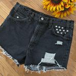 Levi’s vintage distressed studded jean shorts Photo 0