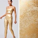 Carbon 38  BRALETTE SPORT BRA AND LEGGINGS GOLD SIZE MEDIUM Photo 1