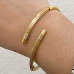 Monet Vintage 60’s Gold-tone Wire Cuff Bangle Bracelet 14g Photo 1